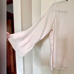 Barneys New York bell sleeve blouse 100% silk